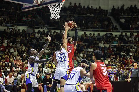 Justin Brownlee tries to carry Barangay Ginebra to back-to-back wins in a start of the year encounter with defending champion San Miguel Beer in the PBA Commissioner’s Cup.
