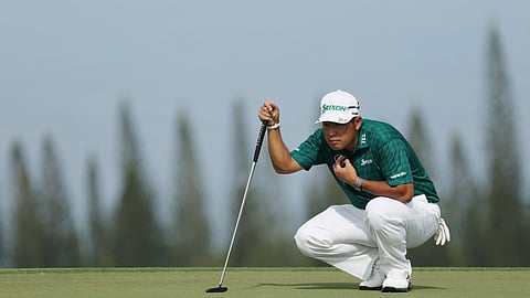 Hideki Matsuyama remains on top with a one-shot lead entering the final round of The Sentry Tournament in Kapalua, Hawaii.