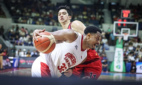 JUSTIN Brownlee plays through sickness to power Barangay Ginebra to a 93-81 win over San Miguel Beer in the PBA Commissioner’s Cup late Sunday.