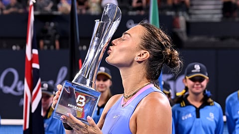 ARYNA Sabalenka displays her readiness for the Australian Open following a masterful triumph over Polina Kudermetova to win the Brisbane International.