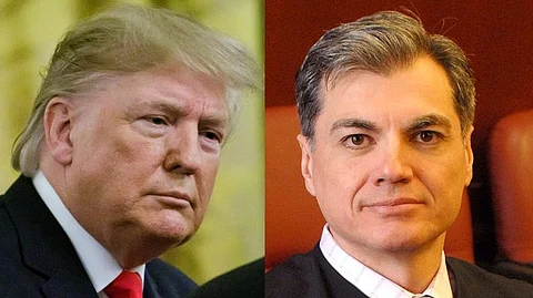 President-elect Donald Trump, left, and Justice Juan Merchan, right.