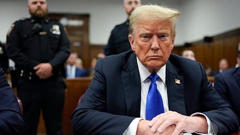 Former U.S. President Donald Trump appears for his hush money trial at Manhattan Criminal Court on 30 May 2024 in New York City. Judge Juan Merchan gave the jury instructions, and deliberations are entering their second day. The former president faces 34 felony counts of falsifying business records in the first of his criminal cases to go to trial.