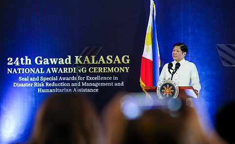 President Ferdinand R. Marcos Jr. recognized outstanding individuals and institutions for their contributions to the country’s disaster resilience during the 4th Gawad KALASAG National Awarding Ceremony in Pasay City on 13 December 2024.
