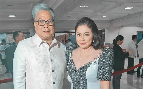 (Left) DA Usec. Deogracias "DV" Savellano and (Right) his wife Dina Bonnevie