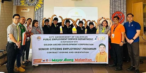 Caloocan, McDo ink pact for senior job opportunities