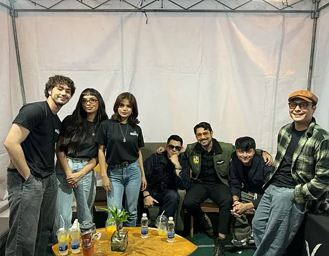 Anthony Jennings, Kaila Estrada, Maris Racaln, Richard Gutierrez, Ian Veneracion and Baron Geisler during the "Incognito" Fan Con tour in Vista Mall, Taguig