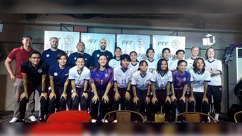 The Philippine women’s futsal squad will get pointers from newly-appointed Spanish coach Rafa Merino (standing, fourth from left).