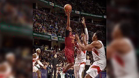 Darius Garland soars for a 40-point performance to lift the Cleveland Cavaliers to a 132-126 win over the Toronto Raptors in the NBA regular season.