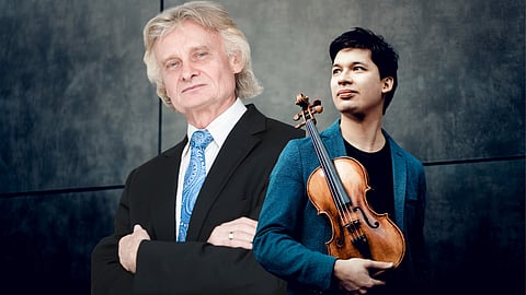Maestro Grzegorz Nowak & Violinist Aylen Pritchin.