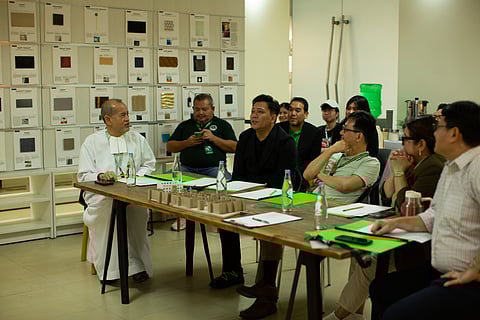 Benilde School of Environment and Design Dean Architect Harvey Vasquez (center) shares his insights on the proposed concepts.