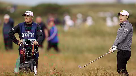 Jazz Janewattananond in action during the 151st British Open.