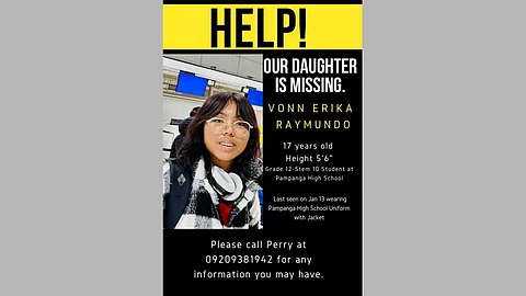 Missing girl found dead near Pampanga creek