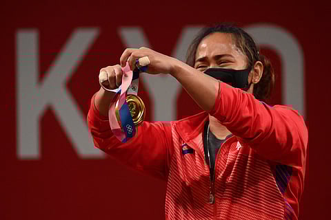 Hidilyn Diaz will be enshrined in the PSA Hall of Fame after becoming the first Filipino to win an Olympic gold medal in Tokyo in 2021.