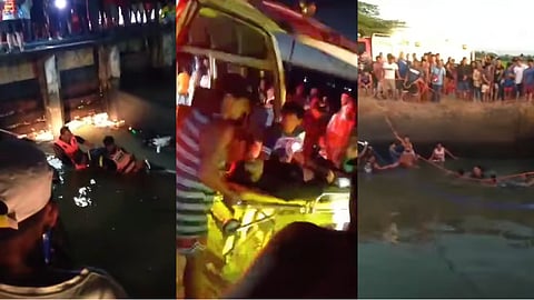 Screengrabs from videos of the incident posted on the Facebook account of Jerald Chico Cunanan.