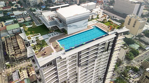 Sky deck pool at The Crestmont.
