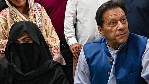 Pakistan’s former Prime Minister Imran Khan along with his wife Bushra Bibi