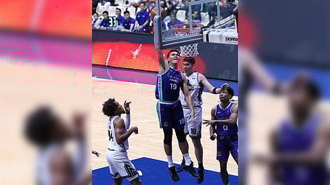Justine Baltazar delivers big time with a double-double of 20 points and 10 rebounds to tow Converge past Blackwater, 127-109, in their PBA Commissioner’s Cup game Sunday at the Ynares Sports Center in Antipolo.