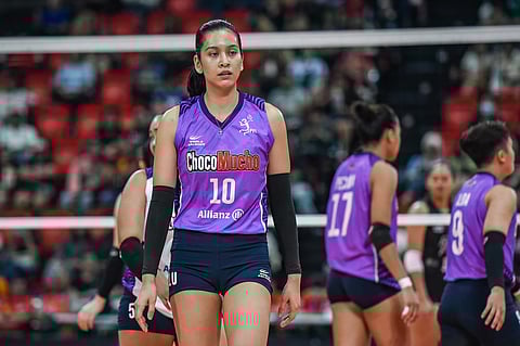 KatTolentino will not be around when Choco Mucho shoots for its third straight win against PLDT in the Premier Volleyball League All-Filipino Conference.