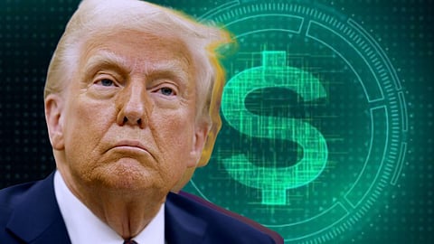 U.S. President Donald Trump speaks to reporters after signing a series of executive orders in the Oval Office of the White House on 23 January 2025 in Washington, DC.