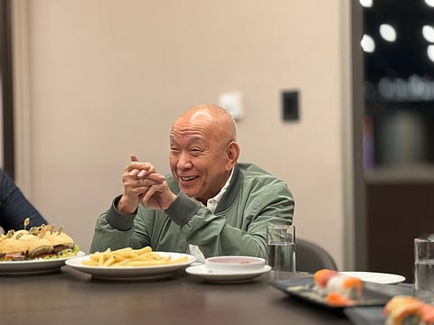 DigiPlus Chairman Eusebio Tanco speaks to reporters to discuss key business developments, including the surge in registered users last year.