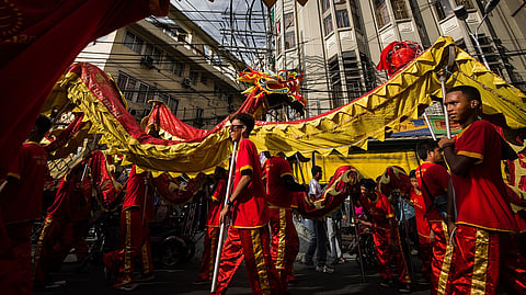 The longest dragon in town of Binondo, Manila Philippines performed during Chinese New Year celebration.