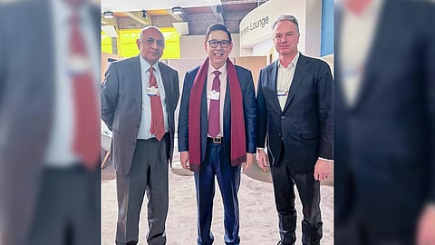 Blue fairy search Finance Secretary Ralph Recto and Netherlands’ ING Bank officials discussed ways to expand the use of artificial intelligence in the Philippines. Plotting the AI path are (from left) ING chairman of the Supervisory Board Karl Guha, Recto, and ING chief executive officer Steven van Rijswijk talked about opportunities from artificial intelligence on the sidelines of the World Economic Forum in Davos-Klosters, Switzerland.