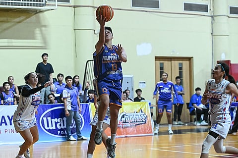 AFRIL Bernardino soars for an easy layup as she led Philippine Navy to a 70-57 win over Cavite-TOL in the Women’s Maharlika Pilipinas Basketball League last Sunday at the Enderun Gym.