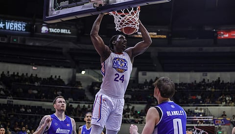 Mike Watkins muscles his way to a 41-point performance to lift NLEX to a 94-76 win over Hong Kong Eastern that boosted their chance of grabbing the last spot in the playoffs of the PBA Commissioner’s Cup last night at the Smart Araneta Coliseum.