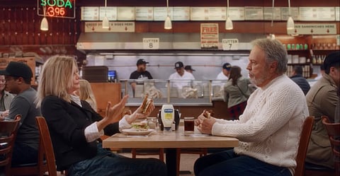 Beloved "When Harry Met Sally" stars recreate their iconic Katz's Delicatessen scene for Super Bowl commercial.