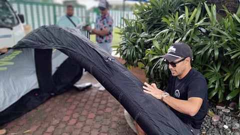 Actor Derek Ramsay is one of the celebrities seeing action in the 37th Mango Tee which reels off Saturday at the Alabang Country Club in Muntinlupa.