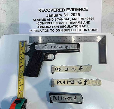 The recovered firearm from Cabarlo