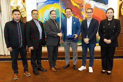 (L-R) NICA Director for Cyber Operations Billie Boy De Leon; NICA Director for Cyber Threat Intelligence and Operations Office Lester Gastala; NICA Deputy Director General for Cyber and Emerging Threats Francisco Ashley Acedillo; Meralco SVP and chief government and external affairs officer Arnel Paciano Casanova; Meralco first vice president and head of Information, Communication, Technology, and Transformation Rocky Bacani; and Meralco vice president and chief information and security officer Marilene Tayag