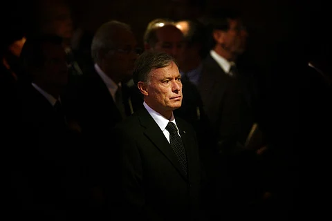 (FILES) German president Horst Koehler (C) takes part in the funeral of Brother Roger Schutz, 23 August 2005 in the community's Reconciliation church in Taize, eastern France. Germany's former president, Horst Koehler, who served as head of state from 2004 to 2010, died on February 1, 2025 at the age of 81 after a brief illness, officials announced.
Koehler "passed away early this morning in Berlin... after a short, serious illness surrounded by his family", the German presidency said.
