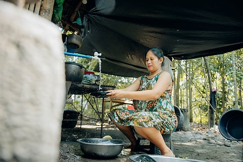 UNINTERRUPTED WATER ACCESS. Residents in Barangay Guinsang-an, Sto. Nino no longer worry about water
interruptions now that their barangay water system is energized by One Meralco Foundation using a solar PV system.