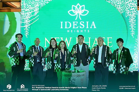(From left to right): Lawrenz Joseph Z. Alvarez, Director, Armando A. De Guzman, SVP and Executive Assistant to the Board and ExeComm, Giselle Alvarez-Pili, Director for Corporate Affairs, Atty. Marianne Lina-Cruz, President & CEO; Romarico T. Alvarez, Chairman of the Boars; Jonathan G. Lu, Vice Chairman; Rei Yamasaki, Hankyu Hanshin Properties Corp. Representative