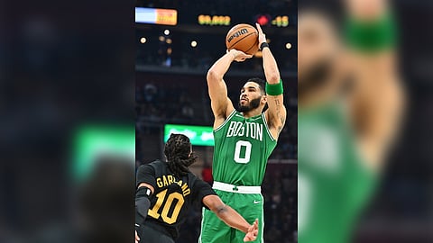 JAYSON Tatum delivers a masterful performance, dropping 22 points to lead the Boston Celtics to a 112-105 win over the Cleveland Cavaliers in the NBA regular season.