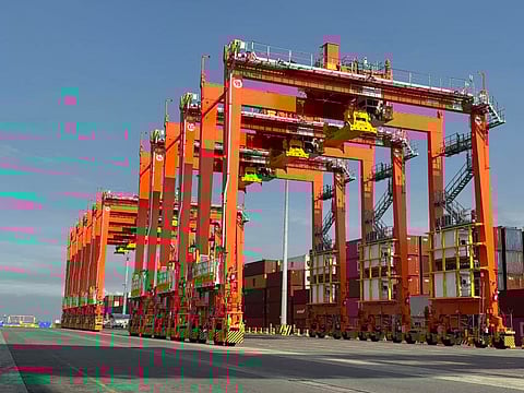 Eight new zero-emission rubber-tired gantries make MICT’s RTG fleet 83 percent hybrid.