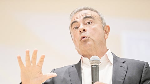 Former Nissan Motor Co. chairman Carlos Ghosn appears in public for the second time.