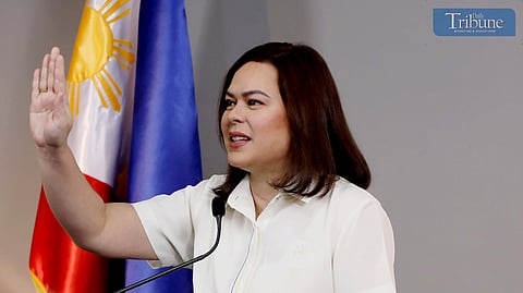 (FILE PHOTO) LOOK: On Friday, 7 February 2025, Vice President Sara Duterte held a press conference at the Central Office of the Vice President in Mandaluyong City.