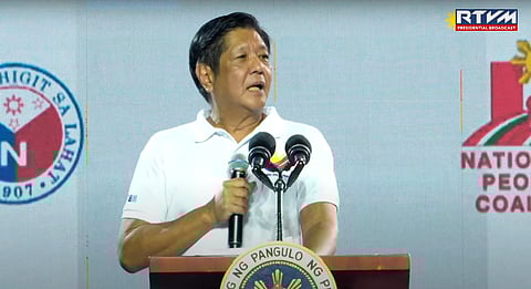 President Ferdinand “Bongbong” Marcos Jr. leads the proclamation rally of Alyansa Para sa Bagong Pilipinas, the administration’s senatorial slate, in Laoag, Ilocos Norte, his home province.