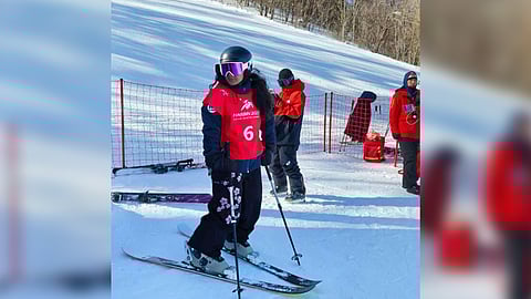 Laetaz Amihan Rabe melts under pressure to finish last in the women’s freeski big air freestyle skiing competition of the 9th Asian Winter Games at the Freeski Big Air Stadium in Heilongjiang Province, China.