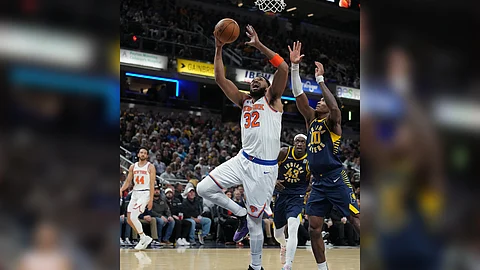 Karl-Anthony Towns essays a masterful 40-point performance to lift the New York Knicks to a 128-115 win over the Indiana Pacers in the NBA regular season.