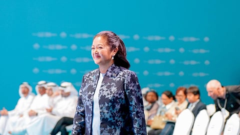 First Lady Louise ‘Liza’ Araneta-Marcos brings her warm smiles and messages for a ‘a sustainable and resilient world’ during a working visit to the United Arab Emirates, where she engaged in conversations with Emirati leaders.