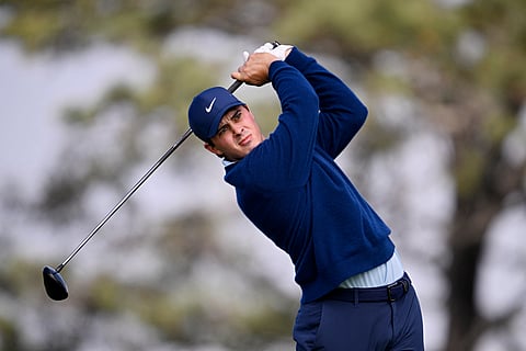 Davis Thompson holds a one-stroke lead after a six-under 66 during Friday’s second round of the PGA Genesis Invitational at Torrey Pines.