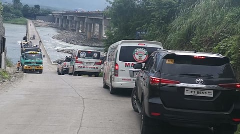Defunct Marcos Sara Duterte Alliance (MASADA) convoy crossing a flooded river in Isabela province during 2022 presidential election trail.