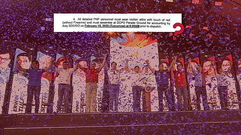 Alyansa rally memo stirs debate: Police ordered to wear red