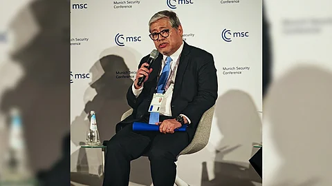 Philippine Foreign Affairs Secretary Enrique Manalo questions the growing presence of Chinese ships in Ayungin Shoal during a panel discussion at the Munich Security Conference on Sunday.