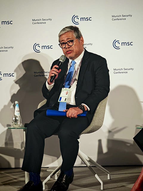 Philippine Foreign Affairs Secretary Enrique Manalo questions the growing presence of Chinese ships in Ayungin Shoal during a panel discussion at the Munich Security Conference on Sunday.