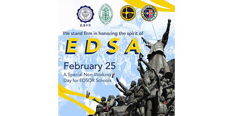 Some Catholic schools suspend class to commemorate EDSA People Power