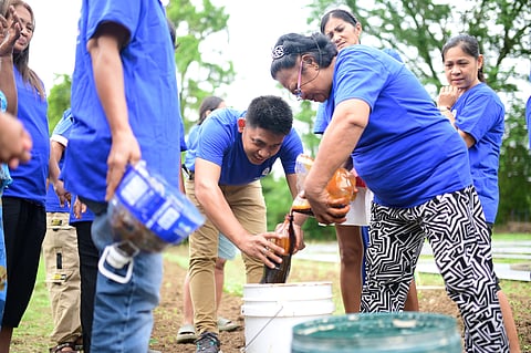 KSK farmer-trainee-turned-trainer. KSK Farming program alumnus Ricky Valdez trains a new batch of KSK farmers in Tuguegarao City, Cagayan.